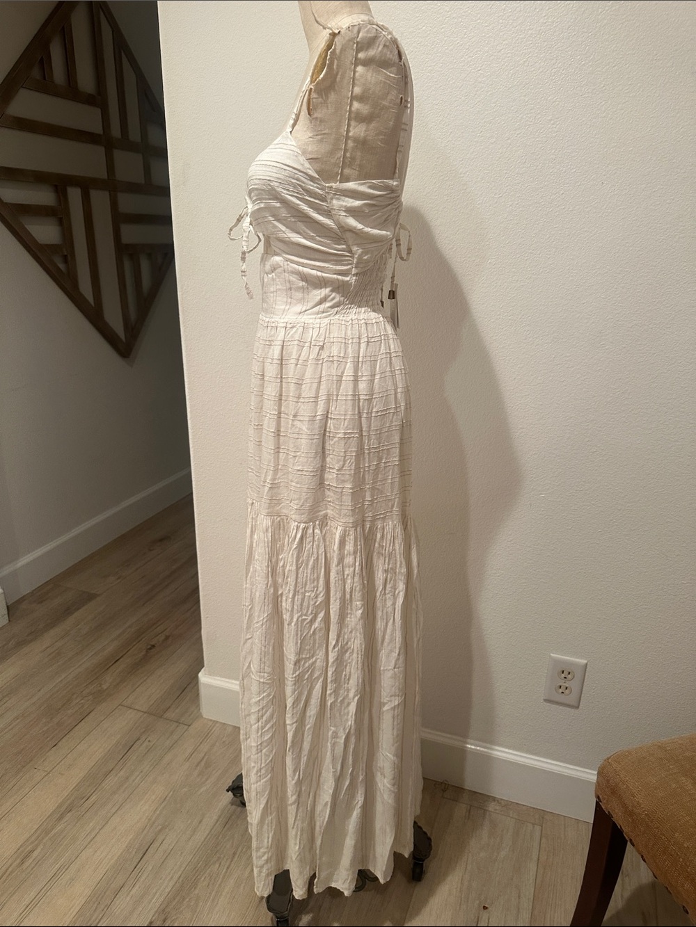 L*space Cream Maxi Tie-Front Sundress - Picture 4 of 11